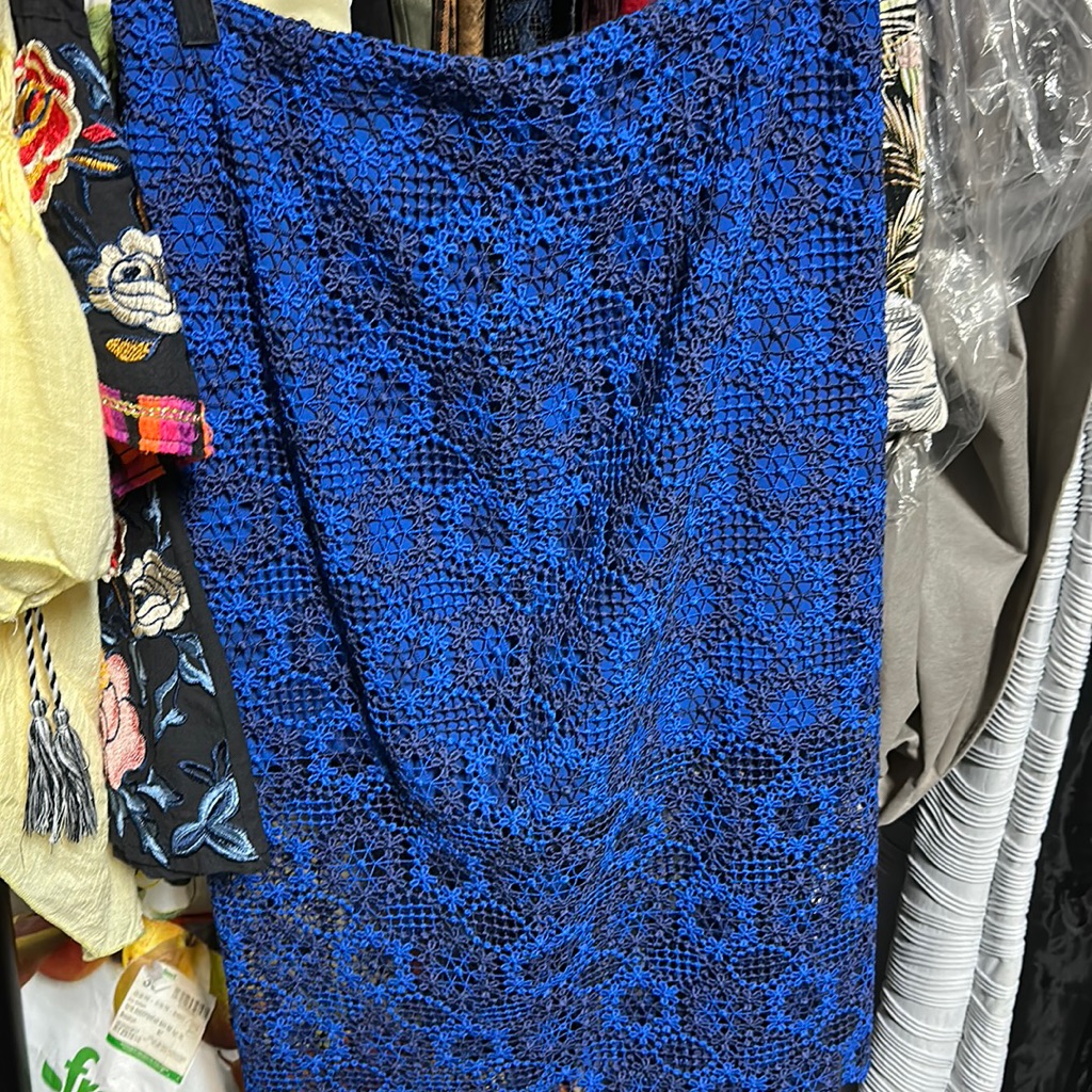 Sandro Crochet Skirt Blue Never Worn With Tags